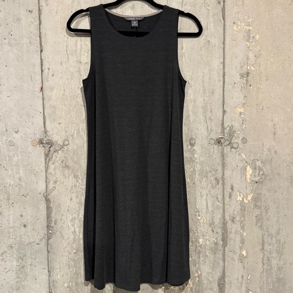 Free Fly Medium Heather Gray Bamboo Flex Sleeveless Tank Dress Stretch Comfort - Picture 1 of 6